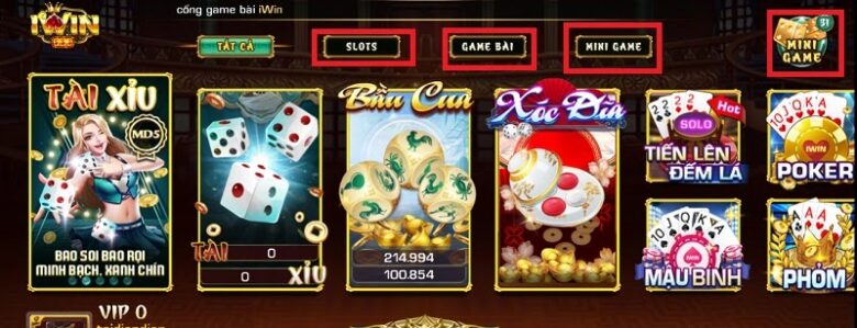 Kho game đa dạng chứng tỏ uy tín Iwin